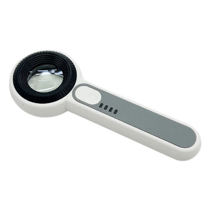 60X Handheld Magnifier Rechargeable Illuminated Magnifying Glass Wear Resist Lighting Book Magnifier for Seniors Reading Repair