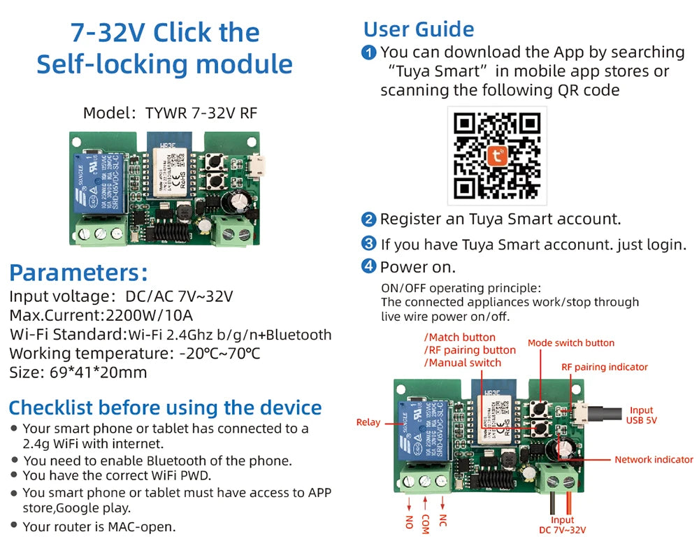 WiFi Tuya Smart Switch with APP Remote Control - Smarsty