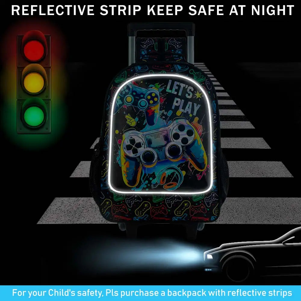 Rolling Backpack For Boys With Lunch Bag And Wheels - Smarsty