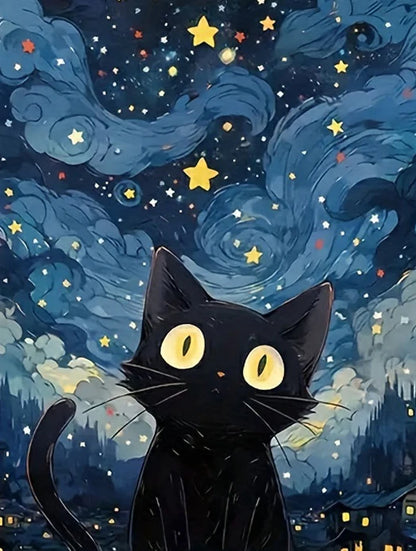 5D DIY Diamond Painting Star Cat Animal Art - Smarsty