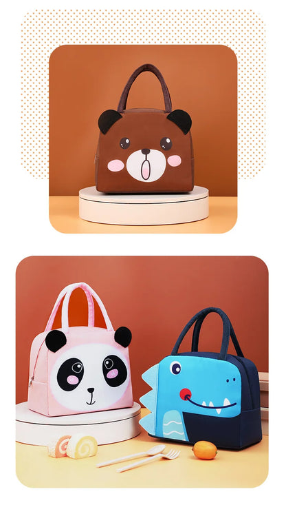 Cartoon Kids Lunch Bag With Thermal Insulation Waterproof - Smarsty