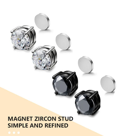 Fashion Crystal Magnetic Clip Earrings for Men and Women - Smarsty