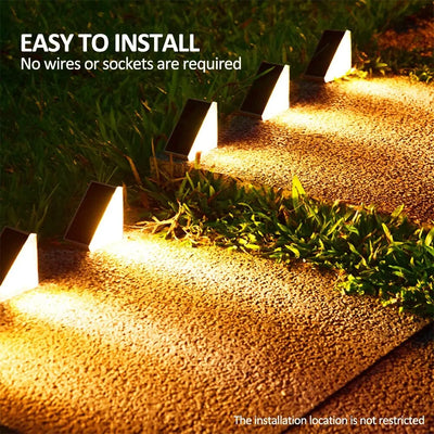 Outdoor Solar Step Lights with RGB Colors for Safe Pathways - Smarsty