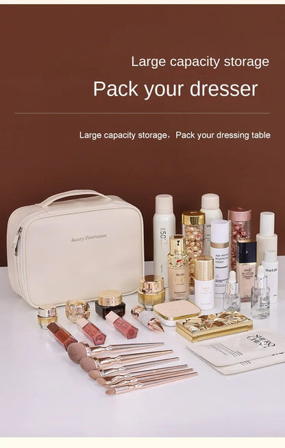 New Women's Cosmetic Bag Portable Storage Bag Large Capacity Luxury makeup bag travel organizer Essentials Toiletry Bag - Smarsty