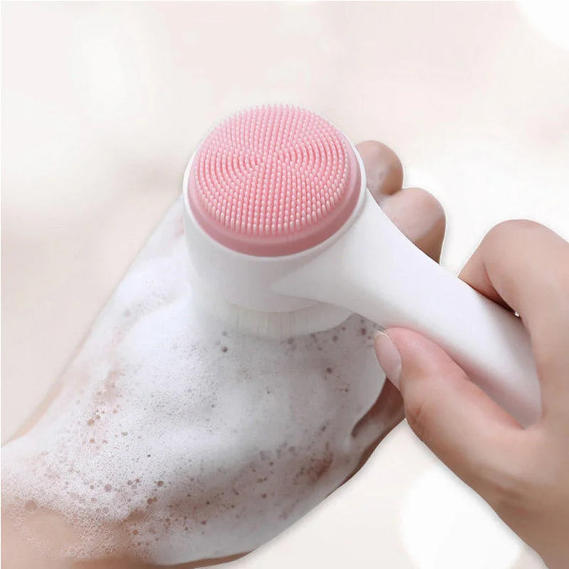 3D Double Sided Silicone Facial Cleansing Brush - Smarsty