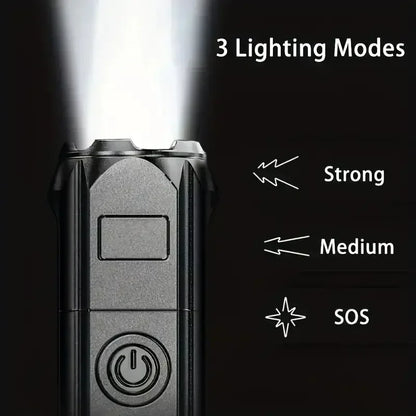 4 Lighting Mode Super Bright LED Flashlights Telescopic Zoom Tactical Torch USB 18650 Long-Range Waterproof Camping Flashlight by Smarsty