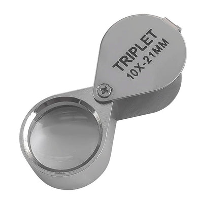 10-30X Pocket Loupe Magnifier Jewelry Magnifying Glass Foldable Diamond Lupa Triplet Jewelers Eye Glass Tool Reading Magnifier - Smarsty