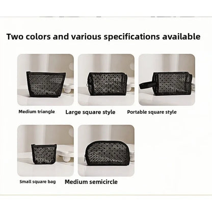 Mesh Heart Makeup Bags Waterproof Washable Organizer - Smarsty