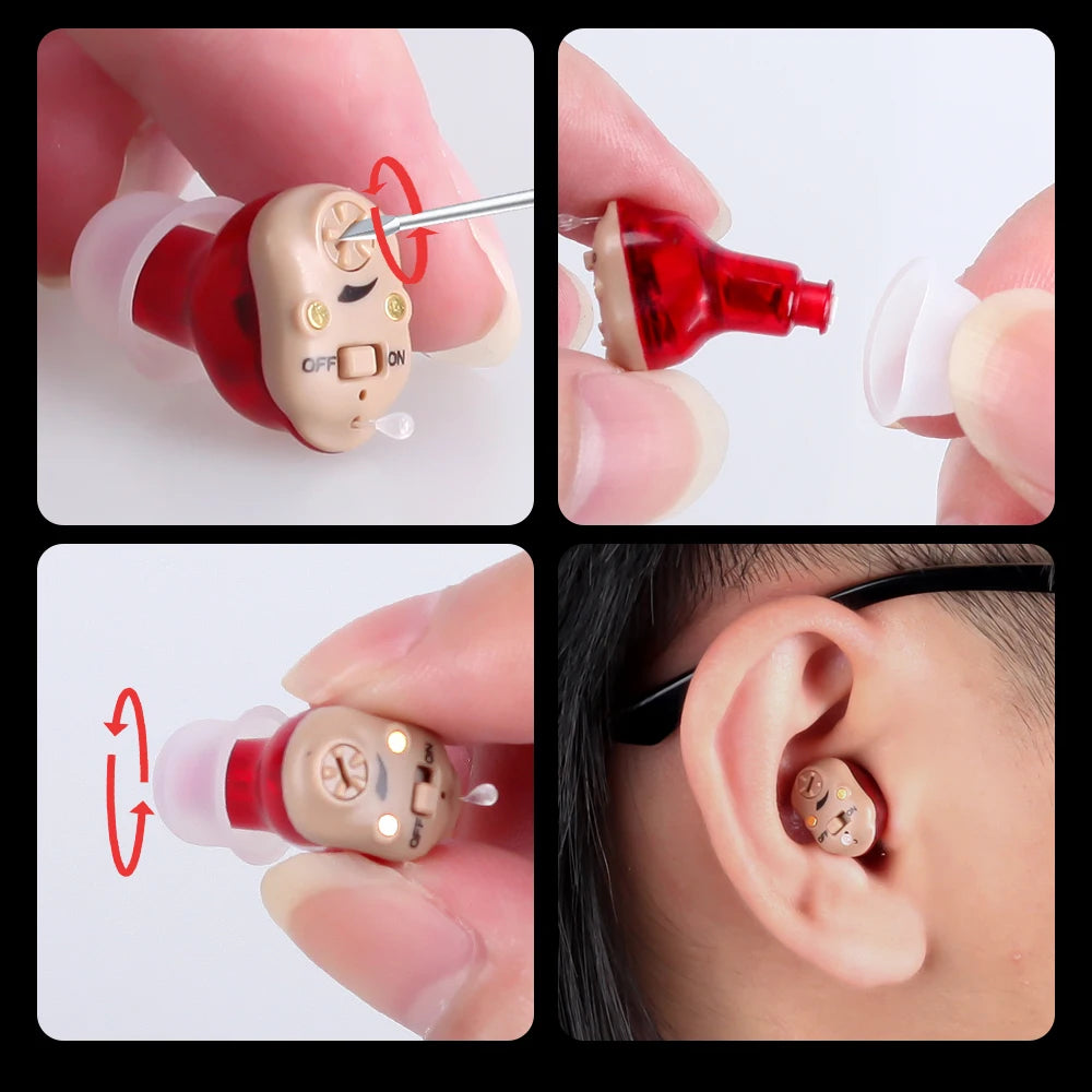 Rechargeable Invisible Hearing Aid for Clear Sound - Smarsty