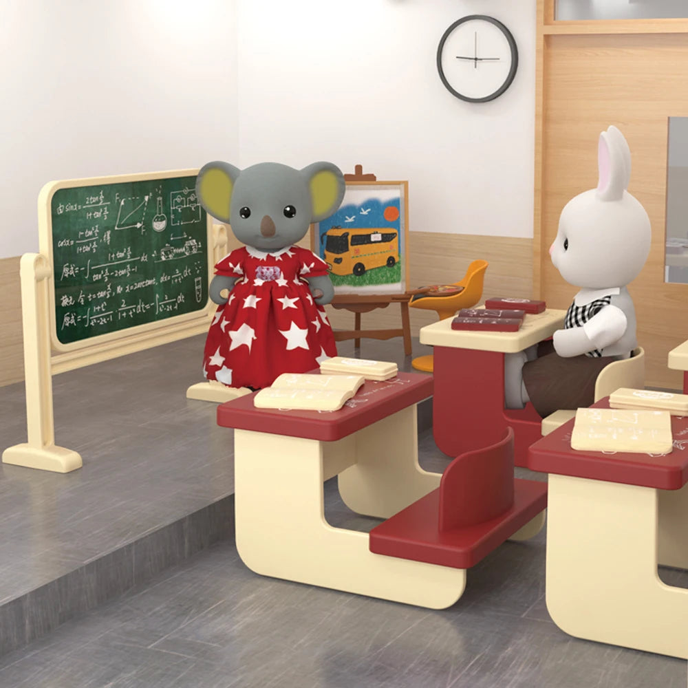 1:12 Dollhouse Koala Miniature Simulation Classroom Scene Accessories Drawing Tool Miniature Furniture Girl Birthday Gift Toys