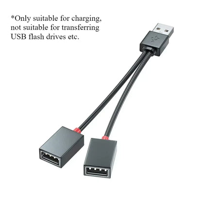 Car USB Hub 1 In 2 Out Charging Cable CompactLight
