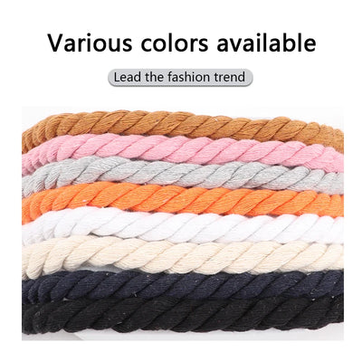 Quality Round Shoelaces Colorful 1CM Thicker Cotton Shoelace Running Sneakers Laces 1Pair 100/120/140CM Boots Shoe laces Shoes - Smarsty