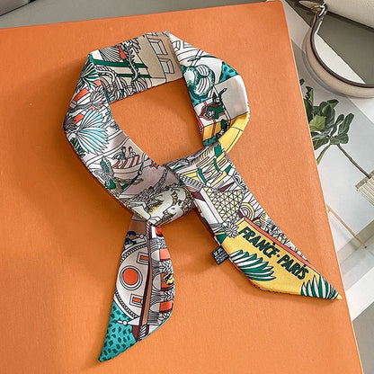 Women Long Scarf and Hair Tie Multifunctional Bandana - Smarsty
