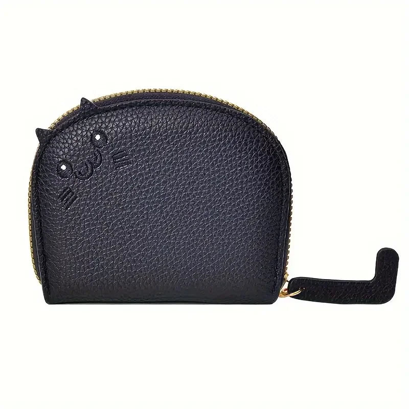 Cartoon Cat shaped design Wallet Women's Multi-card slots Holder Cute Fashion Faux Leather Coin Purse Creative ID Card Holder - Smarsty