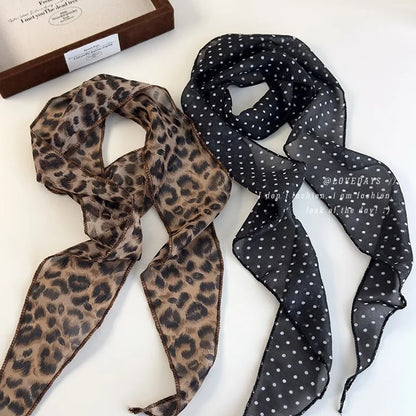 Animal Print Scarf Belt Satin Hair Band for Women - Smarsty