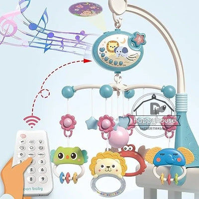 Musical Baby Crib Mobile with Lights Music Projection for Infants Remote Control Crib Toys for Newborn Baby Mobile for Crib Toys - Smarsty
