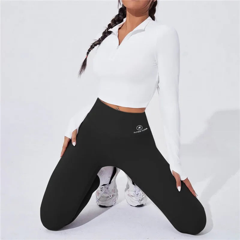 High Waist Yoga Warm Leggins Sports Tights Thermal Woman Running Pants Sexy Butt Lifting Leggings Push Up Panties Gym Fitness - Smarsty