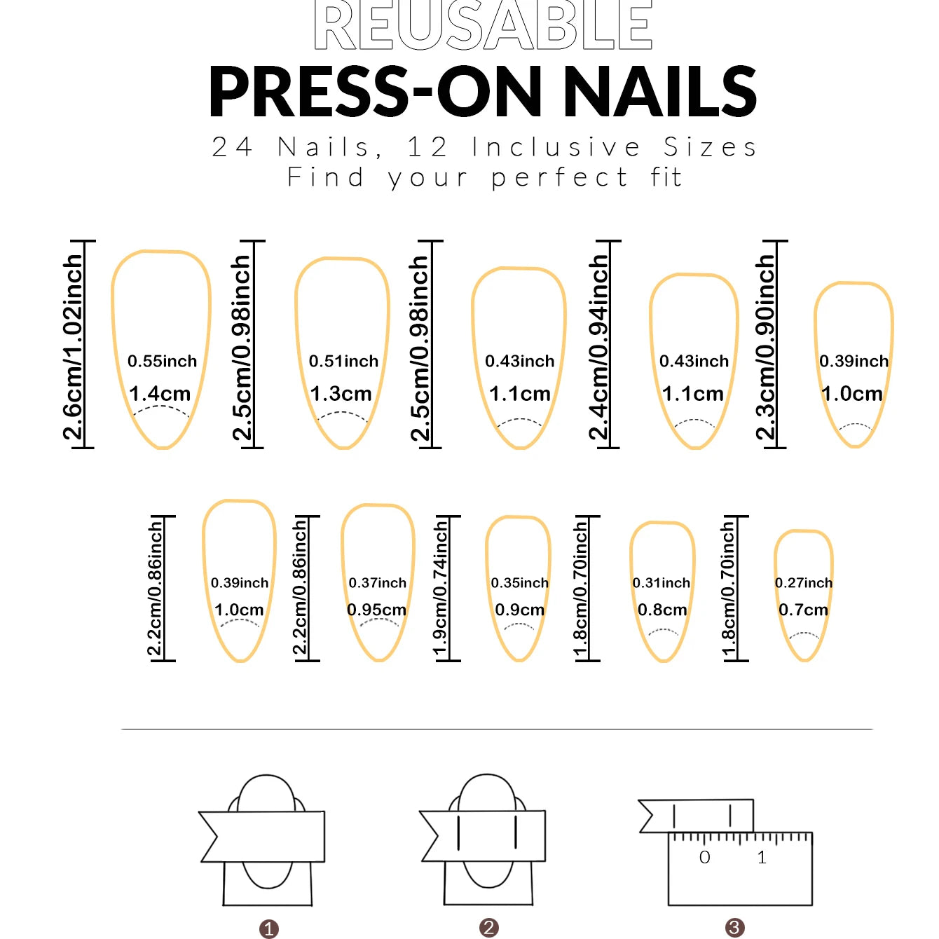24 Piece Long French Minimalist Color Matching Nails Set - Smarsty