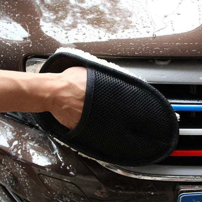 Soft Wool Car Washing Gloves For Gentle Auto Cleaning - Smarsty