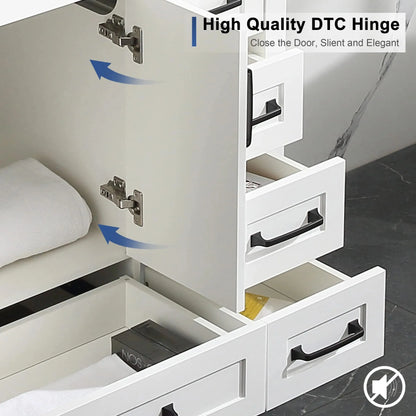 Free Shipping 18" Modern Bathroom Furniture MDF Waterproof Floor Mounted Classics Shaker Wash Vanity Storage Cabinet