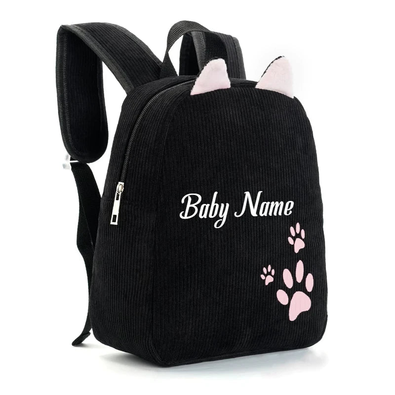 Custom Name Toddler Backpack Cartoon Bear Large Capacity - Smarsty