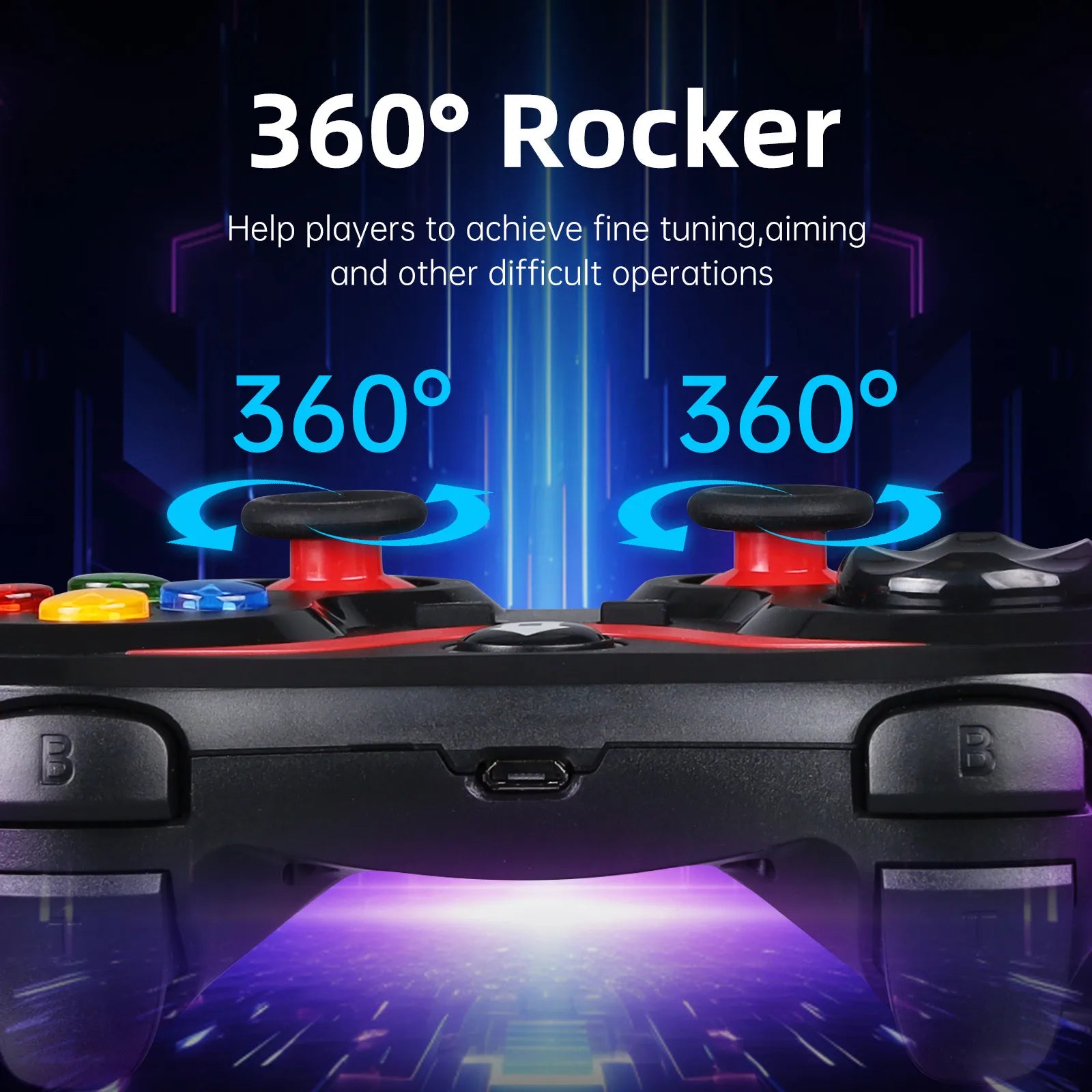 Wireless Bluetooth Game Controller for Android and PC - Smarsty