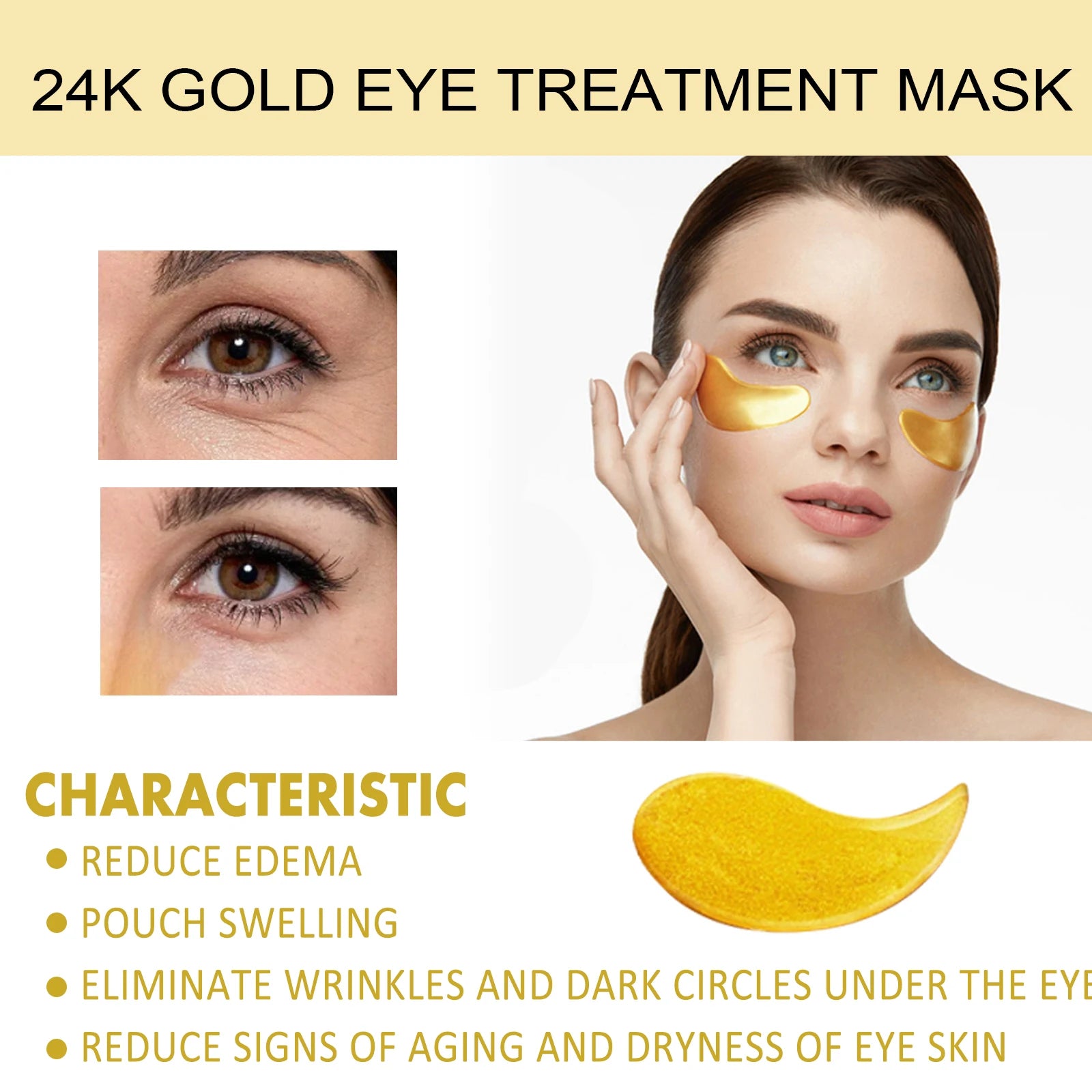 EELHOE 24k Gold Under Eye Patches for Anti-Aging - Smarsty