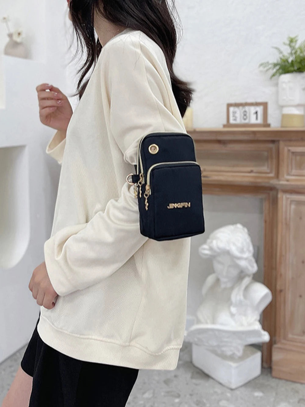 Womens Crossbody Phone Bag Mini Bag With Zipper Everyday Use - Smarsty