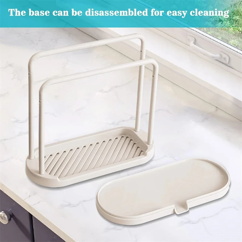Kitchen Rag Drain Stand Kitchen Accessories Sink Drainage Shelf Sink Drain Storage Basket for Sponge Rag Wire Ball