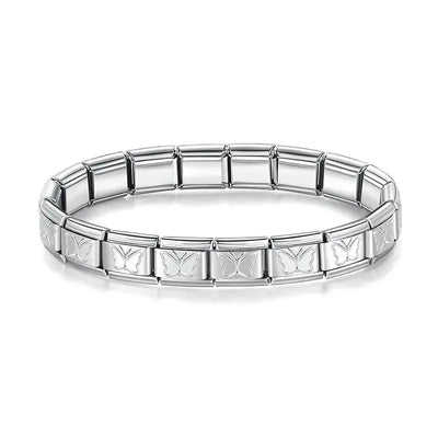 Italian Charm Stainless Steel Elastic Link Bracelet - Smarsty