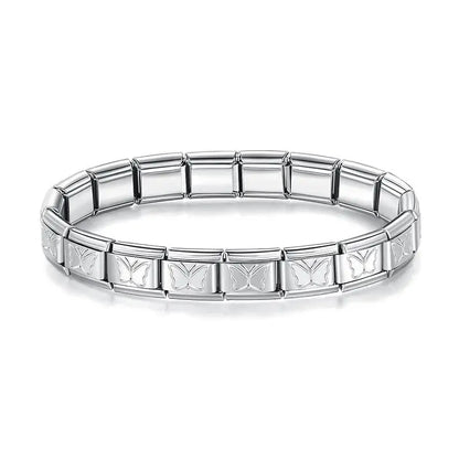 Italian Charm Stainless Steel Elastic Link Bracelet - Smarsty