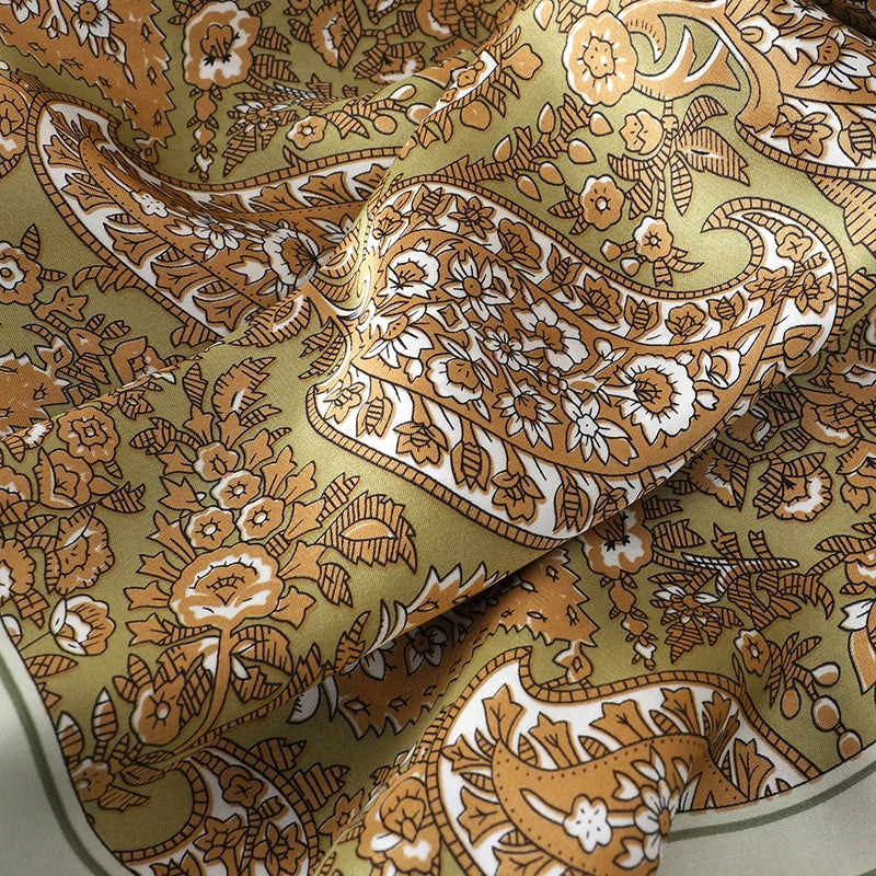 Silk Square Scarf for Women Summer Head Wrap - Smarsty