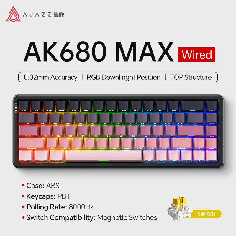 Magnetic Switch 60 Percent Mechanical Keyboard For Gaming