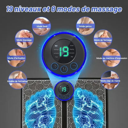 Electric Foot Massager Pad with Remote and 19 Strength Levels - Smarsty
