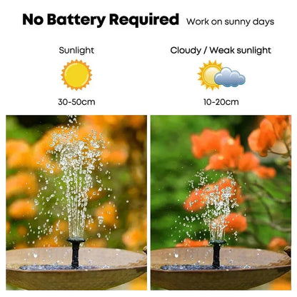 Solar Powered Fountain for Outdoor Garden Decoration - Smarsty