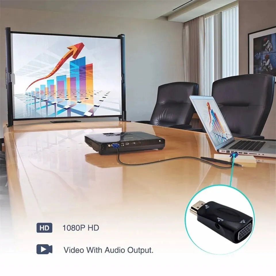 HDMI to VGA Cable Converter with Audio Support - Smarsty