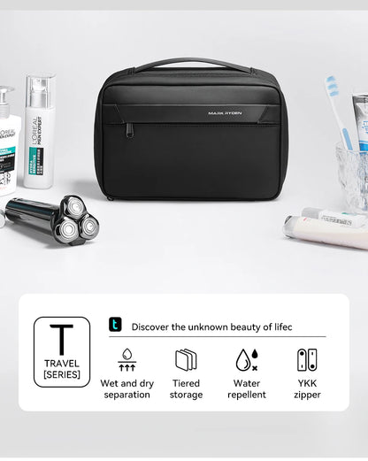 Mens Travel Toiletry Bag Waterproof With Dry Wet Separation - Smarsty