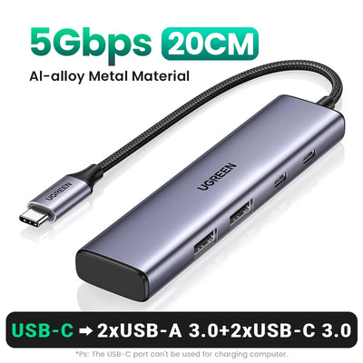 USB C Hub 4 Ports USB 3.0 UltraSlimDock For MacBook - Smarsty
