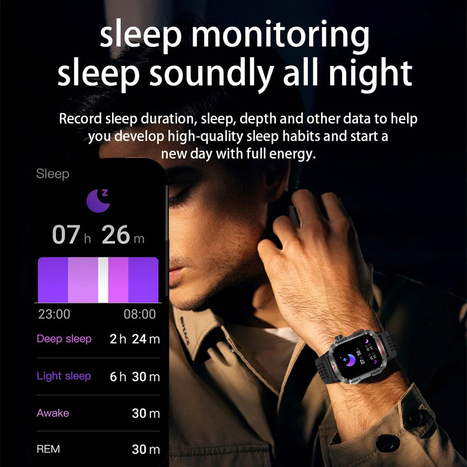 Waterproof Military GPS Smart Watch With Bluetooth Call - Smarsty