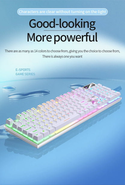 Low Profile Gaming Keyboard With Numpad Wired USB Cable