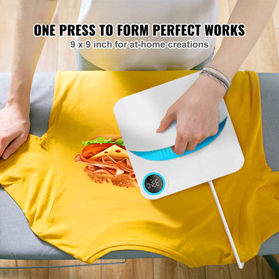 SucceBuy 9x9/12x10 in Portable Heat Press Machine DIY Shirt Printing Multifunctional Sublimation Transfer HTV Vinyl T-shirt Bag - Smarsty