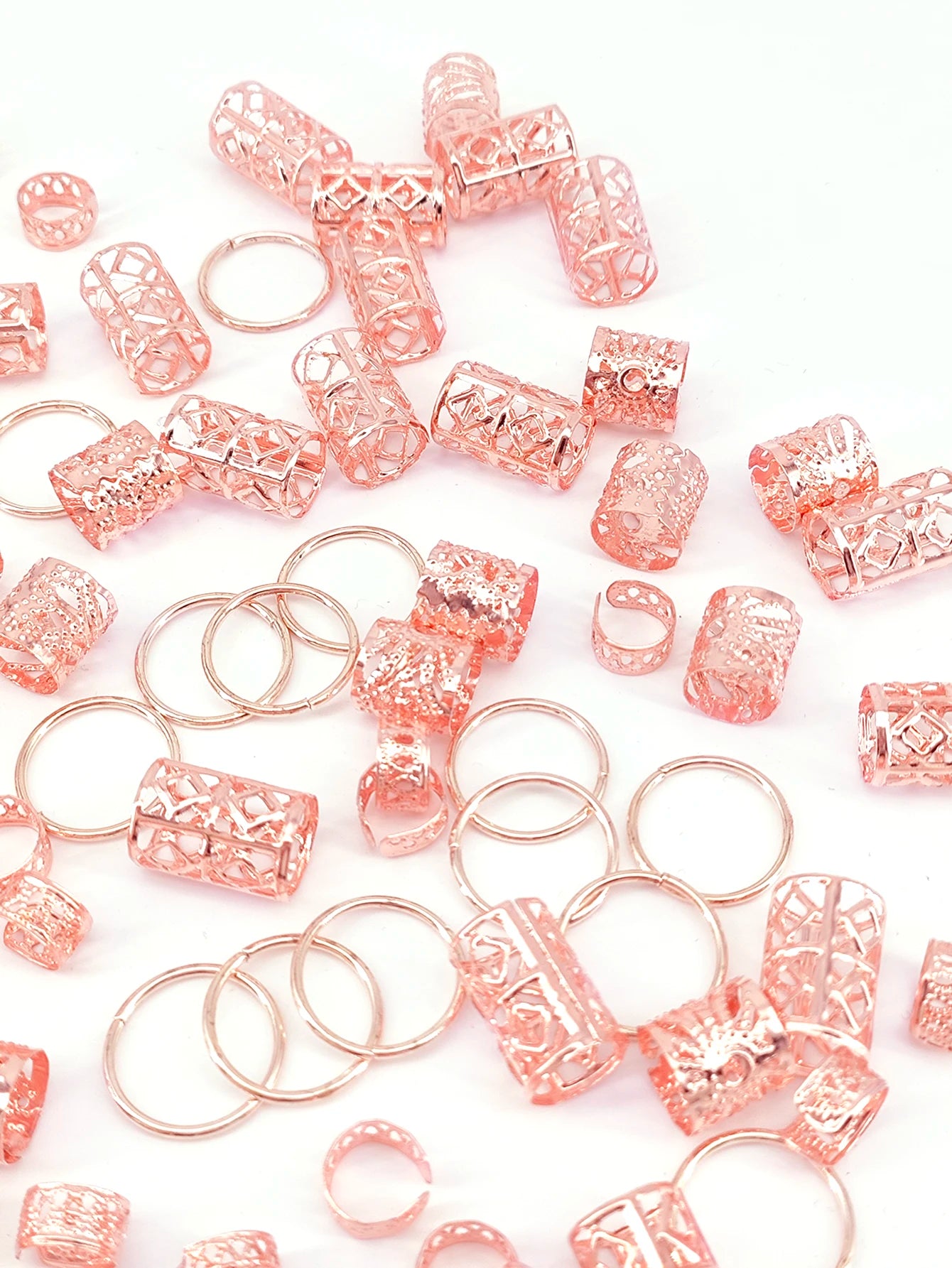 80pcs Stylish Dreadlock Hair Beads for Braids - Smarsty