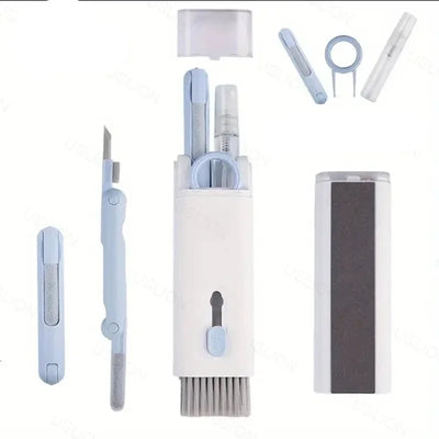 7-in-1 Computer Keyboard Cleaner Brush Kit Earphone Cleaning Pen For Headset Keyboard Cleaning Tools Cleaner Keycap Puller Kit - Smarsty
