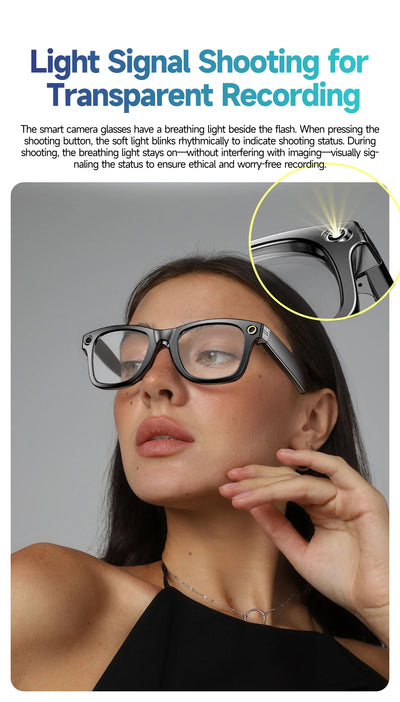New 800W Camera AI Glasses Men Color-Changing Smart Translation Glasses Photo Video Recording Waterproof Call Smart Sunglasses - Smarsty