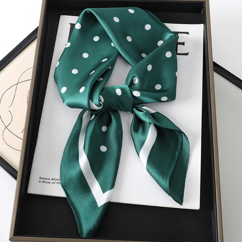 Silk Square Scarf for Women Summer Head Wrap - Smarsty