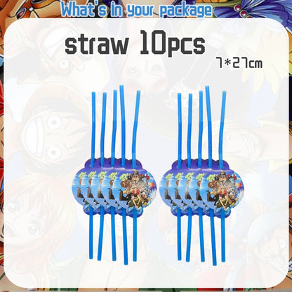 One Piece Birthday Party Disposable Tableware Set - Smarsty