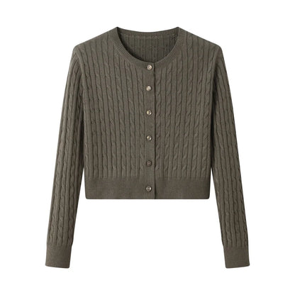 AS AW25 new design knitting cable cardigan + ribbing mockneck dress maxi length match for lady wear - Smarsty