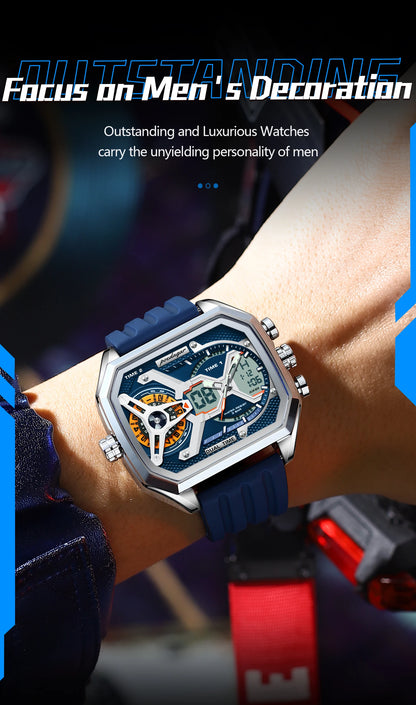 Luxury Men’s Luminous Quartz Watch with LED Calendar - Smarsty