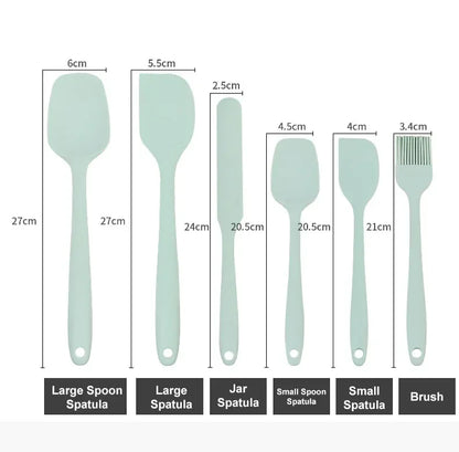 Heat Resistant Silicone Spatula Set for Baking - Smarsty