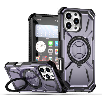 Case for iPhone 16 Pro Max 15 Plus 14 Pro 13 12 Magnetic MagSafe Heavy Duty Shock Absorption Body Protective Rotatable Kickstan